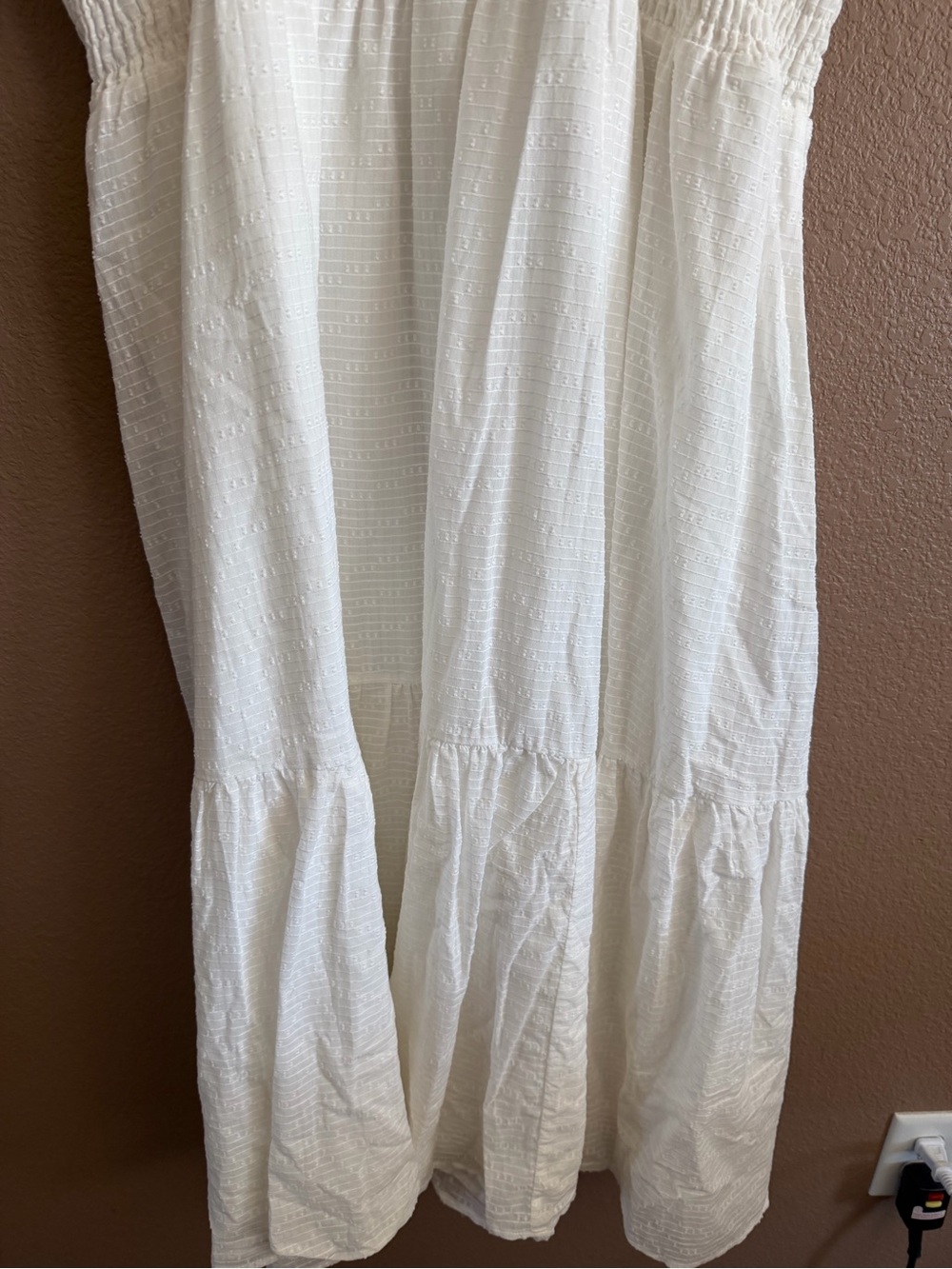 Eloquii White Smocked Dress with Ruffled Trim Size 26/28 NWT - Picture 11 of 12